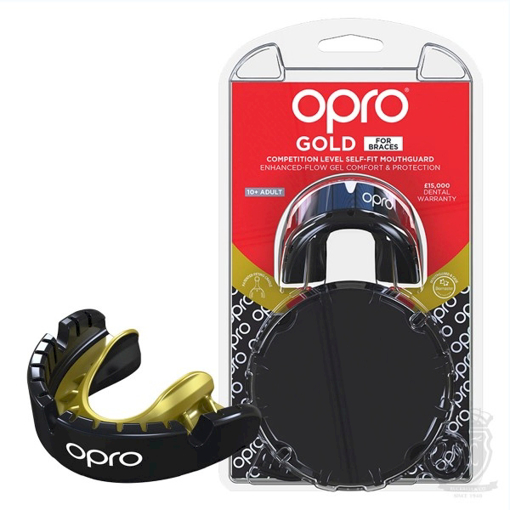 صورة  أوبرو جين 4 Gold Braces Mouthguard - أسود