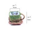 صورة Hand Made Wicker Plants Basket Tea Cup Style