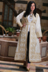 Picture of Long gilet with , belt , pearl