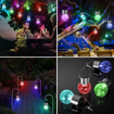 صورة 4 Pack Hanging white Led Solar Lights with handle and waterproof for Outdoor