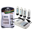 صورة Jiabao Battery Charger with 4 Pieces 600mAh 4 AA Rechargeable Batteries