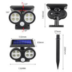 صورة Solar Spotlight Outdoor Waterproof Head Wall