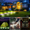 صورة Solar Square Disk Lights, Waterproof 4-Pack 8LED Cube for Outdoor