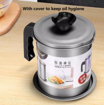 صورة Stainless Steel Cooking Oil Storage Pot with Strainer Oil Filter Mug