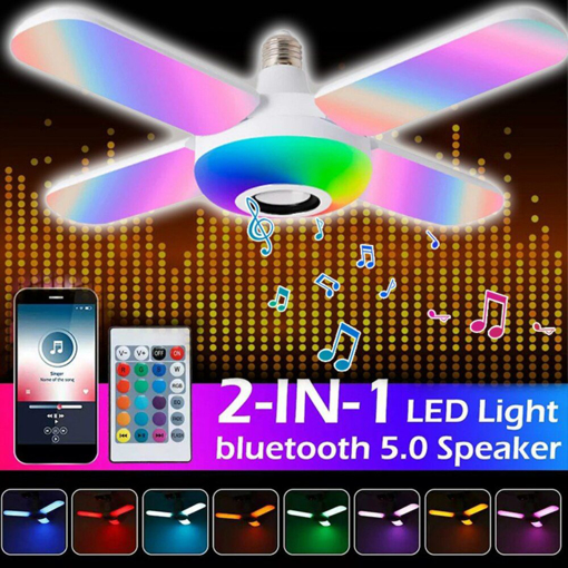 صورة مصباح LED قابل للطي مع شفرة مروحة